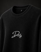 BLACK WAFFLE TEE